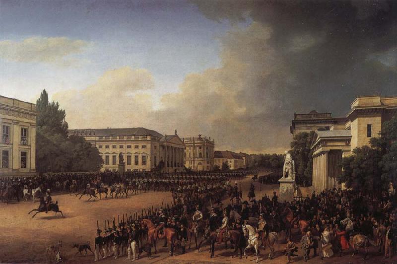 Franz Kruger Parade on Opernplatz in 1822 China oil painting art